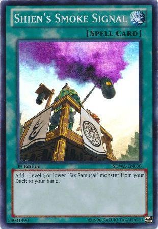 Yu-Gi-Oh! - Shien's Smoke Signal (SDWA-EN030) - Structure Deck: Samurai Warlords - 1st Edition - Super Rare