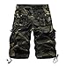 DAVID.ANN Men's Twill Camo Cargo Shorts