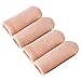 Makhry 4pcs Adjustable Cuttable Gel Toe and Finger Cap Lined Gel Toe Covers Sleeves Ribbed Knit Toe Caps Digital Caps (XL)