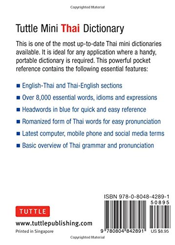 Tuttle Mini Thai Dictionary English Thai Thai English Tuttle Mini Dictionary Barme Scot Najaithong Pensi 9780804842891 Amazon Com Books