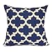 FanHomcy Navy Blue Geometric Throw Pillows Cases for Couch Decorative Cushion Covers Set of 4,18 x 18 Inch