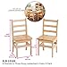 ECR4Kids Three Rung Ladderback Chair, 14in Seat Height, Classroom Seating, Honey, 2-Pack