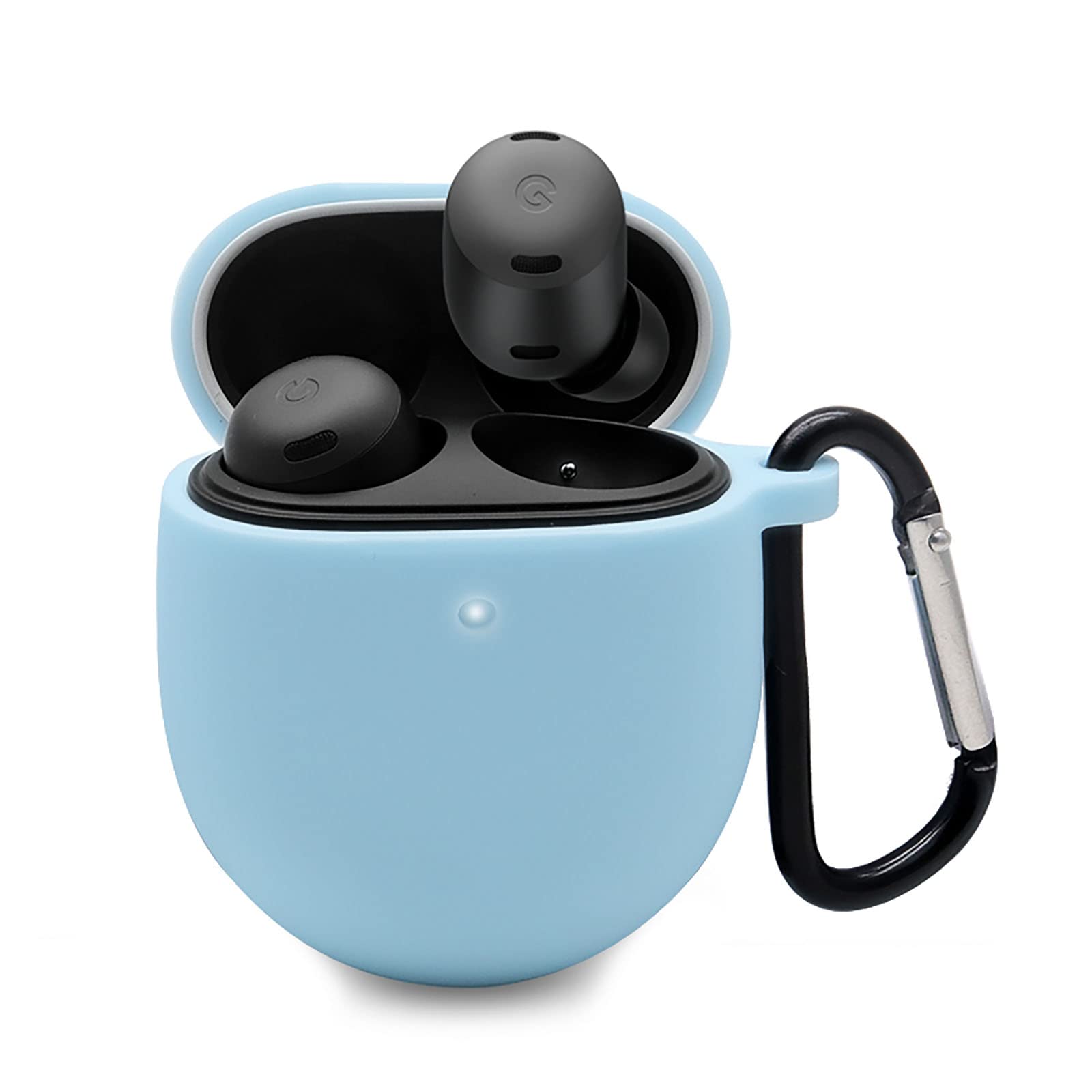 GIOPUEY Cilicone Case Compatible with Google Pixel Buds Pro/Buds Pro 2, Ultra-thin soft Cover, Slim-Fit,Anti-Fall,Not Easy to Dirty - Blue