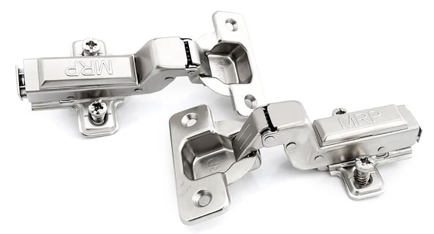 35mm - 105¡ Degrees Clip-On Soft Closing Hinge Insert Door Type with Mounting Plate and Euro Screws for Cabinet Door (Pack of 2) 3712 G01A
