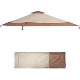 Jorohiker 13x13 Canopy Replacement Top Cover, Double Tier-Top Only | Waterproof Silver Coated Instant Canopy Vented Top Only Compatible with Ozark Trail WMT-1313114LG,30300 Frame