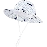 Connectyle Toddler Baby Sun Hat Cute Pattern Bucket Hat Foldable Wide Brim Summer Beach Hat for Boys Girls Kids UPF 50+