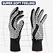 Heat Resistant Glove for Hair Styling, Professional Silicone Non-Slip Heat Resistance Blocking Gloves for Curling, Flat Iron and Curling Wand, Fit All Hand Sizes-2PCS
