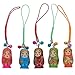 xlpace 12pcs Fashion Jewelry Drip Charm Key Chains Wood Matryoshka Russian Dolls Key Rings Keychains Decorative Gifts