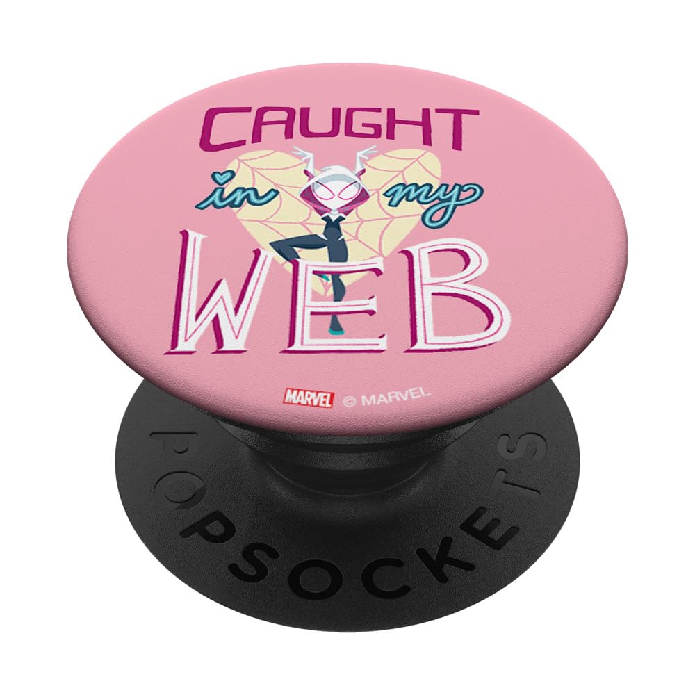 Marvel Spider-Gwen Valentine’s Day Love Caught In My Web PopSockets Swappable PopGrip