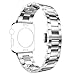 PUGO TOP Replacement Apple Watch Band 40mm 38mm for Women Men, Stainless Steel Metal Replacement Classic iWatch Wristband Strap for Apple Watch Series 4/3/ 2/1, 38/40mm Silver