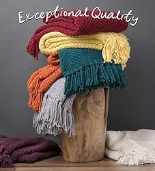 Chanasya Premium Textured Knit Throw Blanket with