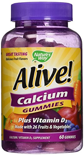 Nature's Way Alive! Calcium Gummies Plus Vitamin D3 - 60 CT