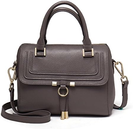 NAWO Leather Designer Handbags Tote Satchel Shoulder Bag Purse for Women Gray…