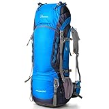 Mountaintop 75L-80L Internal Frame Backpack Hiking Backpack with Rain Cover