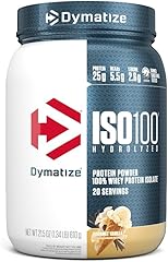 Dymatize ISO100 Whey Protein Powder Isolate, Gourmet Vanilla, 25g of Protein, 5.5g BCAAs, Less Than 120 Cal., Gluten Free, 1g