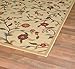 HomeAccess New Garden Ivory Floral Design Rubber Backed Durable Area Rug Carpet 5x7