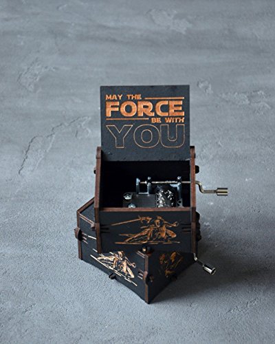 Musical Wooden Box Star Wars Gift Wood Anniversary Gift for Husband May the force be with you Music Box Main Theme Gift for Friend Dad Boyfriend