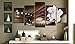 Modern Canvas Print Art Wall Picture 5 Panels Flower White Orchid Floral Painting Contemporary Diamond Brown Decor Artwork Framed and Stretched (40