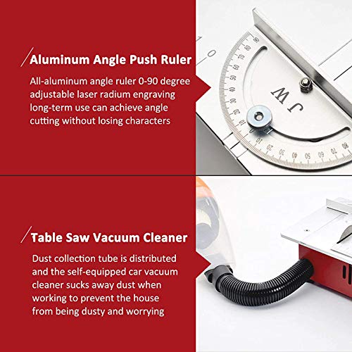 Tragbare Tischkreissäge, Mini Präzisions Kreissäge mit Gehrungslehre 96W 9200 U/min für DIY manuelles Modell… – Bild 4