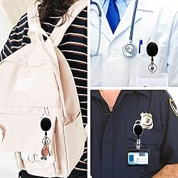 Diateklity 20 Pack Retractable Badge Holder with