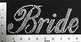 1 X Rhinestone Rhinestud Bride Rhinestone Iron on Transfer