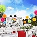 Livder Paper Flowers Bright Colorful Tissue Paper Pom Poms for Party Birthday Wedding Christmas Festive Decorations, 15 Pieces of 10, 12, 14 Inch