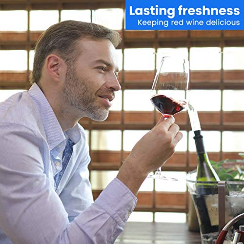 3 Pack LIUMY Vacuum Wine Stopper, Reusable Wine Preserver for Bottle Red Wine, Keep Fresh & Good Optimum Taste for Wine, Best Gift/Tools for Wine Lovers. - Thumbnail 6