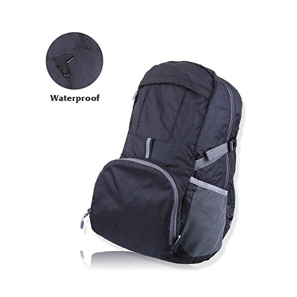 ZOMAKE Zaino Ripiegabile Leggero 25L Zaini Da Viaggio Da Trekking Da Uomo Da Donna Piccola Borsa Sportiva Per Campeggio Allaperto Zainetto