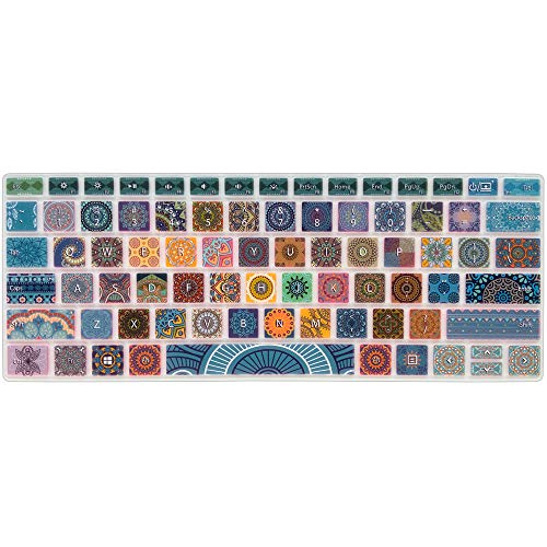 SANFORIN Keyboard Cover for Microsoft Surface Laptop 2017/Laptop 2 2018/laptop 3 13.5'' 2019, Surface Book 2 13.5" and 15", Silicone Skin Protector with Individuality Design, US Layout, Bohemian