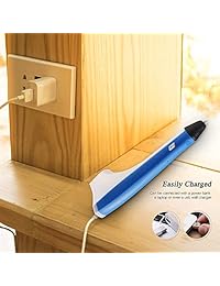 Pluma 3D, pluma de impresión 3D, pluma de impresora 3D, pluma de dibujo 3D para niños, adultos, amigos Compatible con filamento de PLA, garabatos, artista, bricolaje, dibujo, pluma 3D, azul