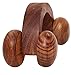 Khandekar Handheld Wooden Massager, Two Ball Body Calf Massager, Acupressure Roller Massager - Brown, 6 inch (15 cm)
