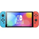 Nintendo Switch OLED Model with Neon Red/Blue Joy-Con (Renewed) | Handheld, tabletop and TV play modes