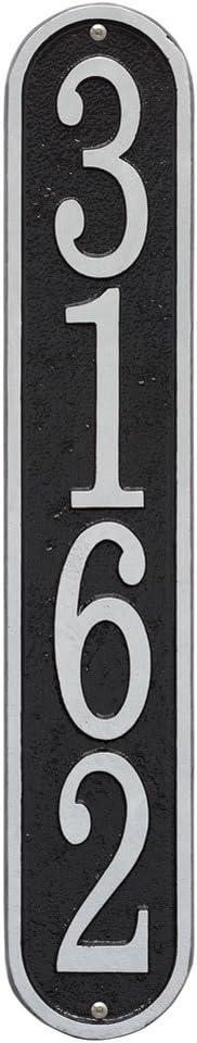 Plaques & Wall Art - WHITEHALL Custom Address Sign House Numbers for Outside Modern Address Signs for Houses Cast Metal Address Plaque, Vertical Oval 3.5