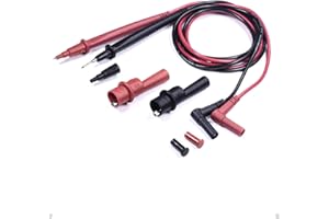 BOCEUC Multimeter Test Lead Kit, Test Probe Alligator Crocodile Test Clip Clamp CAT III 1000 V, CAT IV 600 V, 10 A Rating Test Lead for Fluke/AstroAI/INNOVA Automotive Electronic Clamp Meter