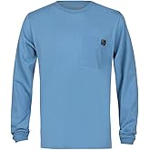 Fintech Spine Heavy-Duty Long Sleeve Graphic T-Shirt -Small - Blue Heaven