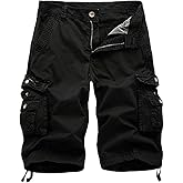 Leward Men's Cotton Twill Cargo Shorts Outdoor Wear Lightweight