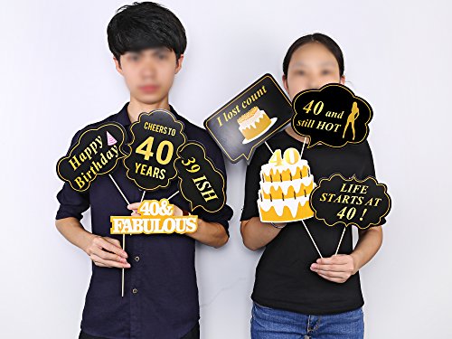 40th Birthday Party Photo Booth Props 53pcs For Her Him Import It