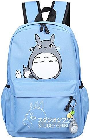 Student Preppy Style School Bag Cartoon My Neighbor Totoro Backpack Rucksack size One Size (Blue)