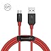 Micro USB Cable BlitzWolf 6ft Braided Android Charger Cable with Magic Tape Strap Tangle-Free Cellphone Fast Charging Cable for Android, Samsung Galaxy S7 Edge/S6/S5/S4, Note 5/4/3, HTC M9, Xperia Z