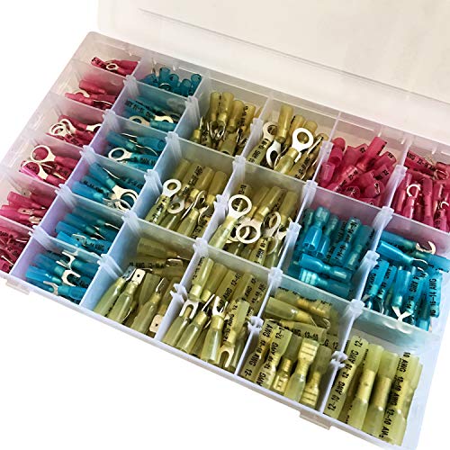 540 PCS Heat Shrink Wire Connectors Kit - Marine Automotive Electrical Insulated Crimp Terminals - Thick Metal, Grade A - Thumbnail 5