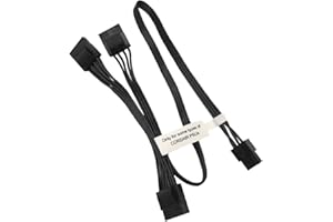 COMeap 6 Pin to 3X 4 Pin Molex Hard Drive Power Adapter Cable for Some Types of Corsair Modular PSUs 20-in(50cm)