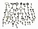 IBS 100 Gram Mixed Antique Skeleton Keys Charms Pendants for Craft Necklace Jewelry Making (Bronze)