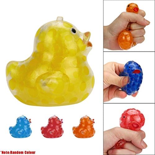 Squishies, Kingspinner 6cm Cute Duck Bead Stress Ball Sticky Squeeze Toy Squeezing Stress Relief Toys