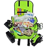 Lightning X Small First Responder EMT EMS Trauma Bag Stocked First Aid Fill Kit B (Fluorescent Yellow)