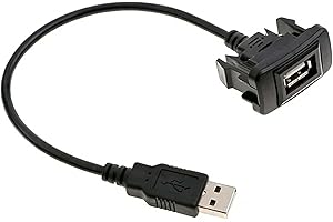 UltAlt Car Charger USB Port Socket Replacement USB A Power Adapter Panel Flush Mount Dash Charging Socket for Toyota Dashboar