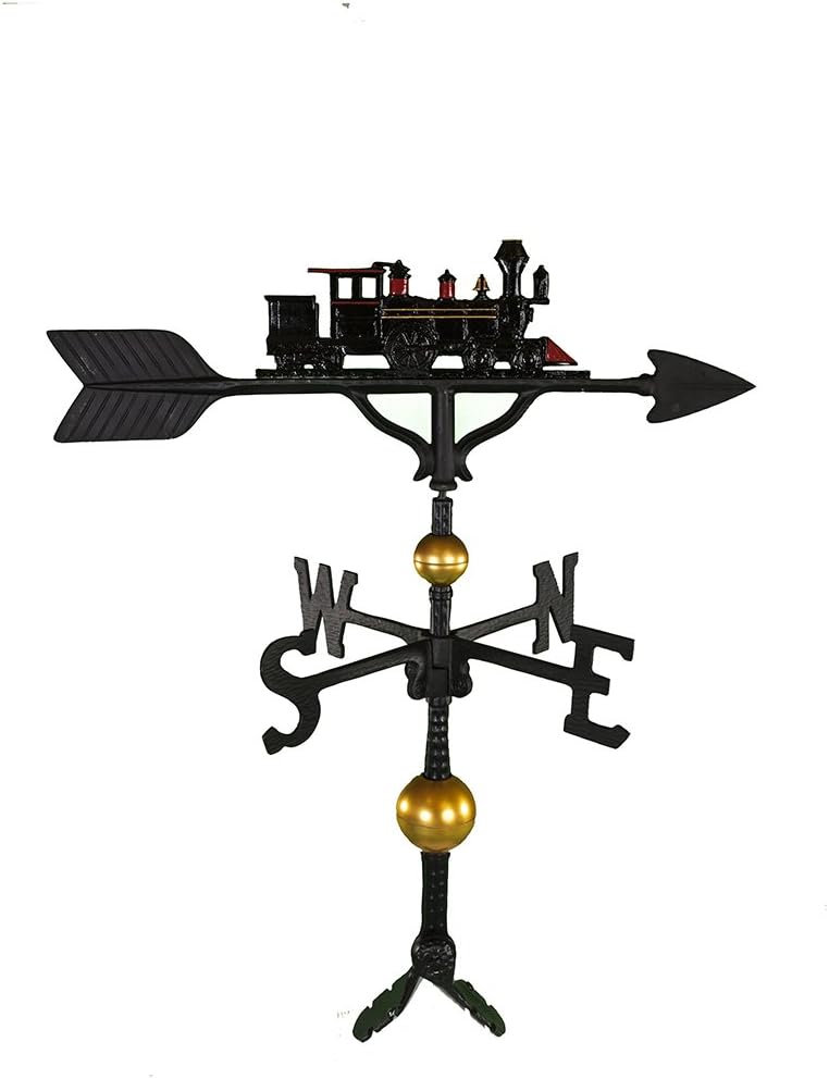 Weathervanes - Montague Metal Products 32-Inch Deluxe Weathervane with Color Train Ornament