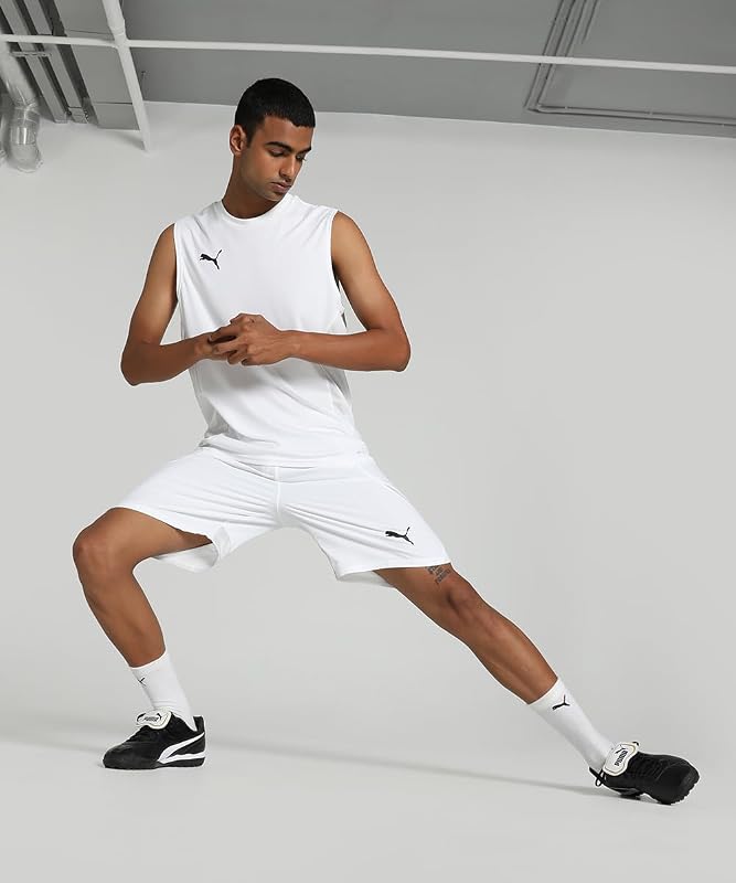 teamGOAL Sleeveless Jersey - Maglietta da Calcio Adulti Unisex, Puma White-Puma Black-Feather Gray,