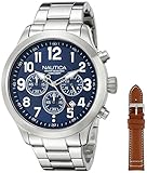 Nautica Men's NAD18509G NCC 01 Chrono Analog Display Quartz Blue Watch