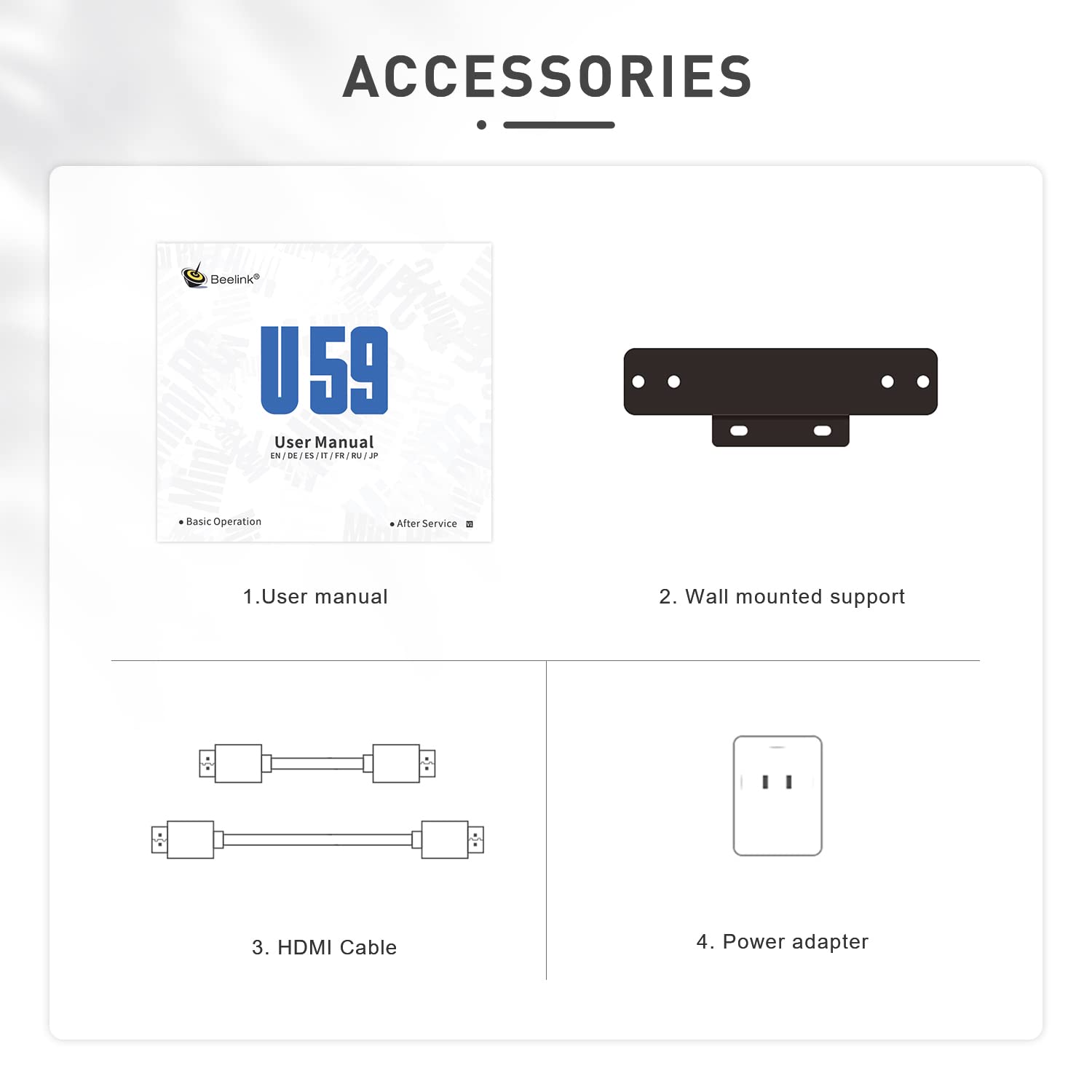Beelink U59 Mini PC with Intel N5105 4C/4T Turbo 2.9Ghz 8GB DDR4 500GB SSD, Triple 4K&Kodi Dual HDMI+Type-c, WiFi 5, Mini Computer, Dual LAN Ports, 4xUSB3.0, PD Charge, Dual Brand WiFi 5, Openwrt