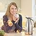 Hiware 68 OZ Stainless Steel Thermal Coffee Carafe - Double Walled Vacuum Insulated Carafe with Press Button Top - Quality Thermal Beverage Dispenser